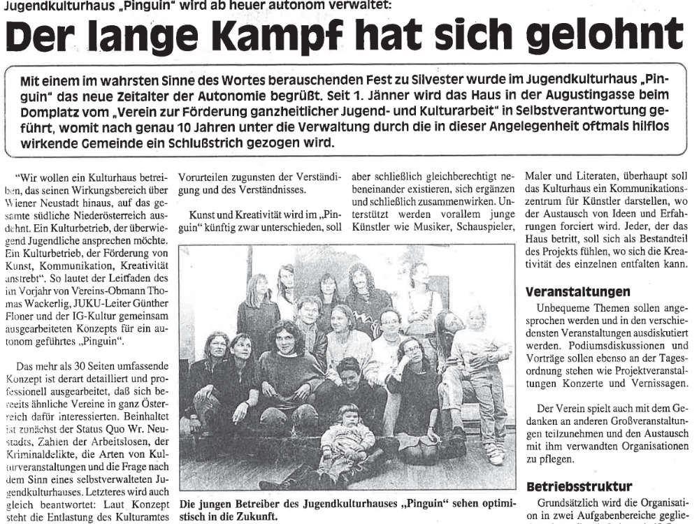 Zeitungsausschnitt: Langer Kampf hat sich gelohnt