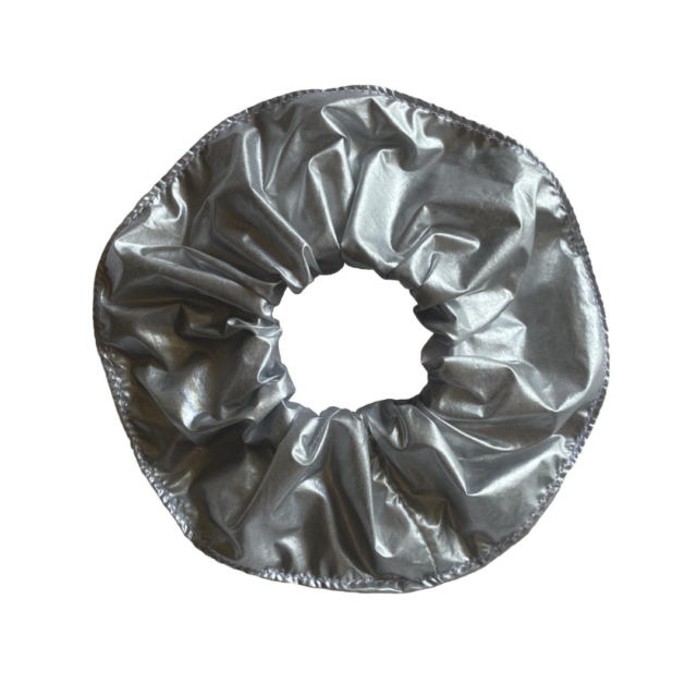 silver scrunchie