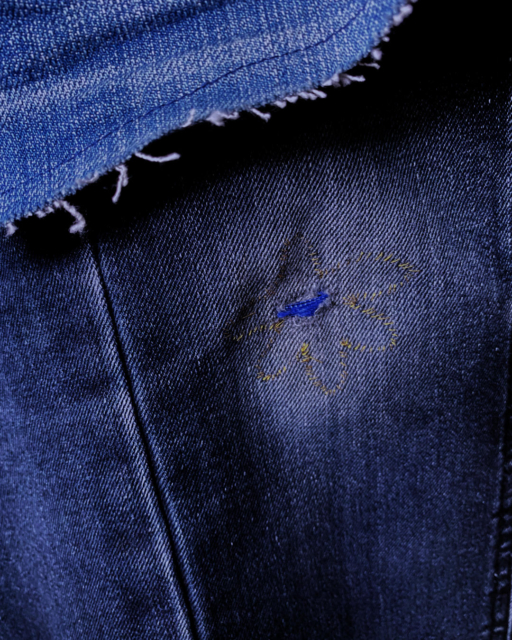 hidden flower subtle stitching